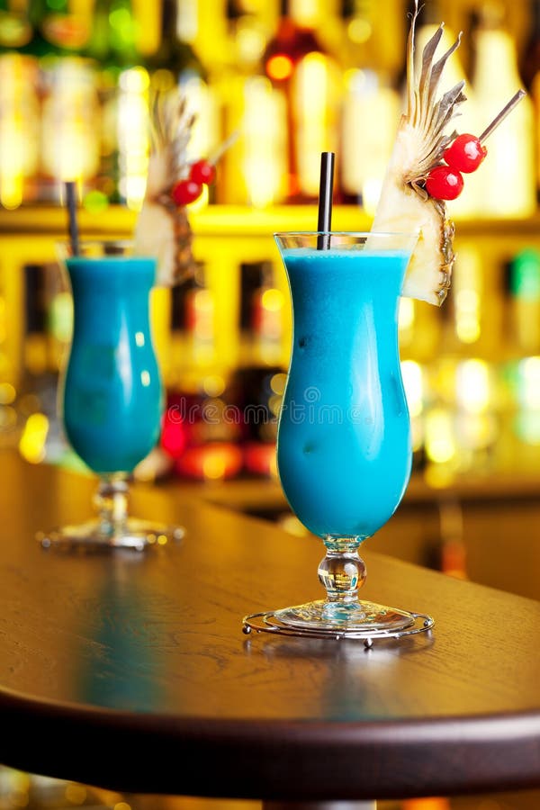 Cocktails Collection - Blue Hawaiian Stock Image - Image ...