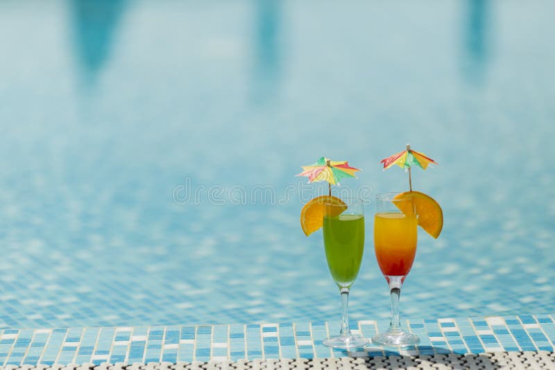 Cocktails by the pool