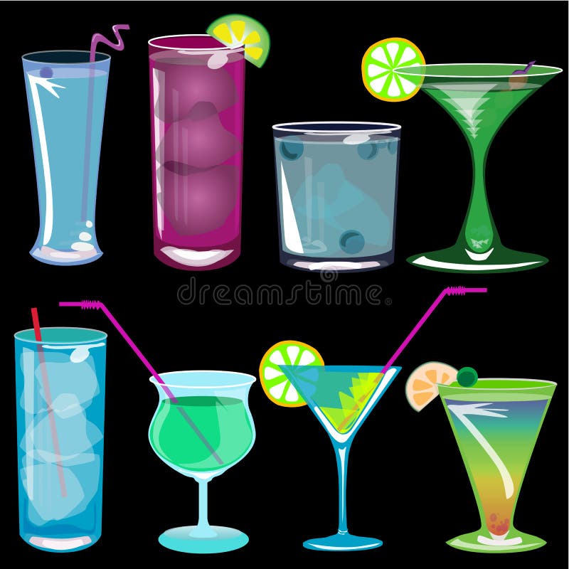 Cocktailvektorabbildung stock abbildung Cocktailvektorabbildung stock abbildung