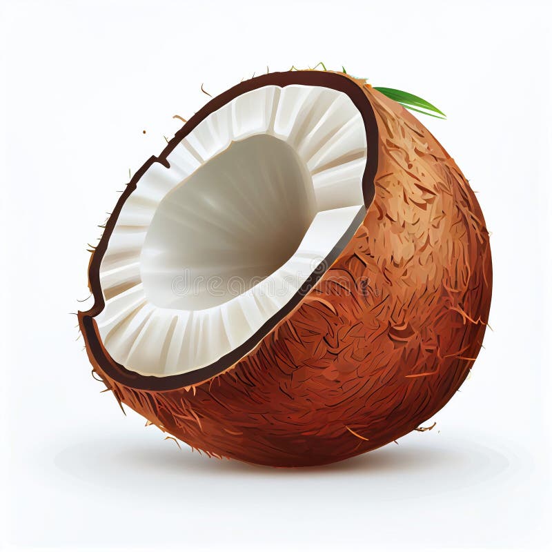 Coco aislado de fondo blanco ilustración del vector