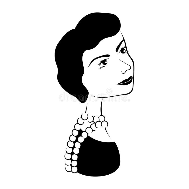 Coco Chanel Portrait. Black and White Hand-drawn Style. Vector Stock Vector - Illustration of female, drawing: 189836426 Coco Chanel Portrait. Black and White Hand-drawn Style. Vector Stock Vector - Illustration of female, drawing: 189836426
