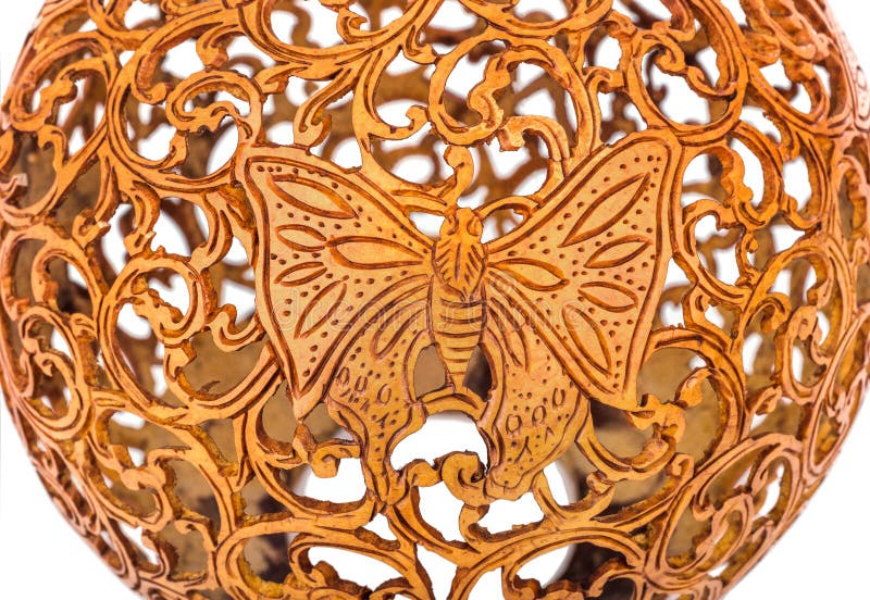 Coco Tallado Recuerdo De Bali Indonesia Imagen de archivo Imagen de