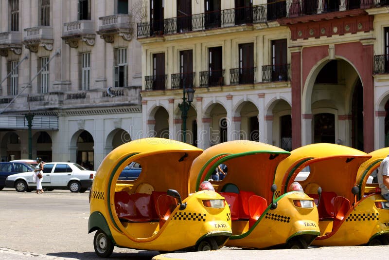 Download Coco Taxis In Cuba stock photo. Image of vintage, cocotaxi - 251422