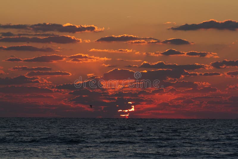 Cocoa Beach Florida Pier With Beautiful Sunset Stock Photo - Image of