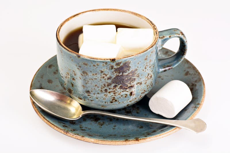 Cocoa, Coffee with Marshmallows Sweet Food Stock Image Image of
