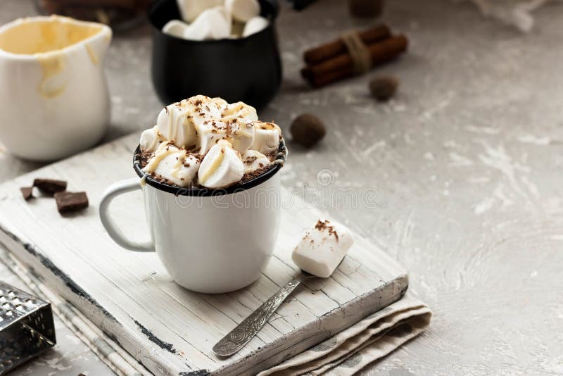Cocoa with Condensed Milk and Chocolate Chips Stock Photo Image of
