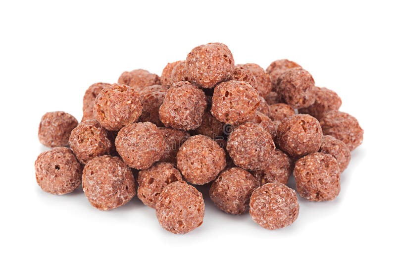Cocoa Corn Balls Snack on White Stock Image Image of sweet, flake