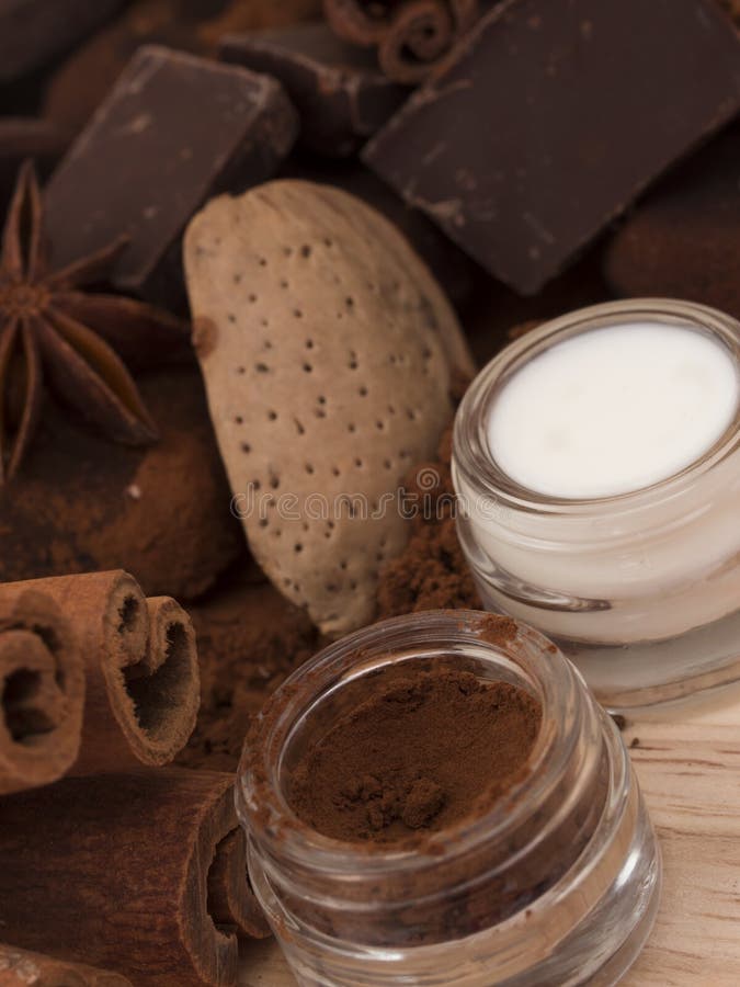 Cocoa powder and milk stock image. Image of cacao, healthy 27617927