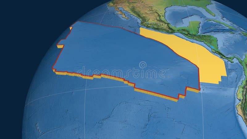 Cococos tectonisch plaat. natuurlijke aarde