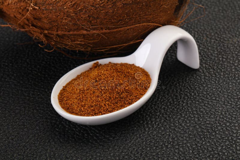 Coconut Brown Sugar in the Bowl Stock Image Image of sweetener, coco