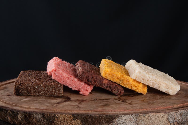 Coconut Candy Coconut, Brazilian Sweet on Rustic Wood Stock Photo