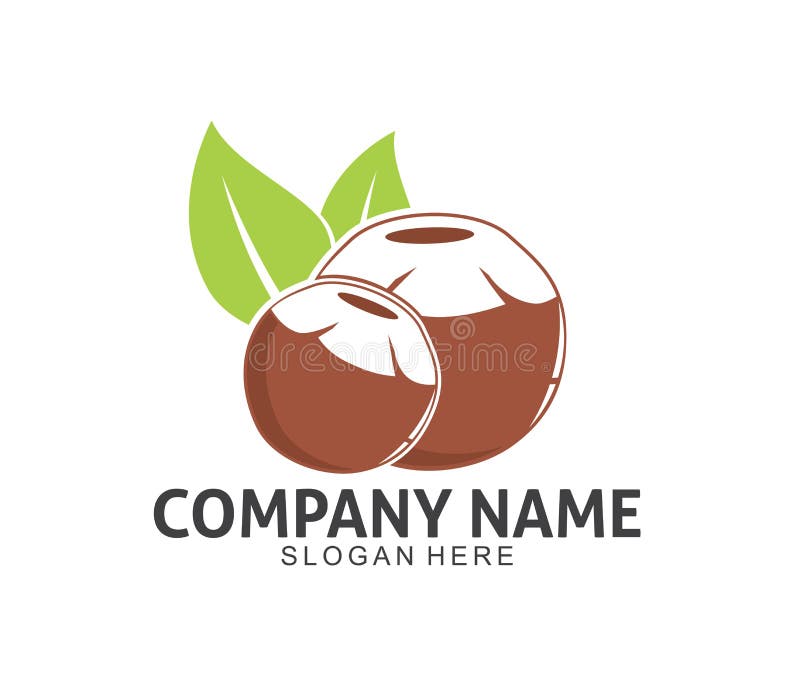 Coconut Drink Beverage Icon Logo Design Stock Illustration