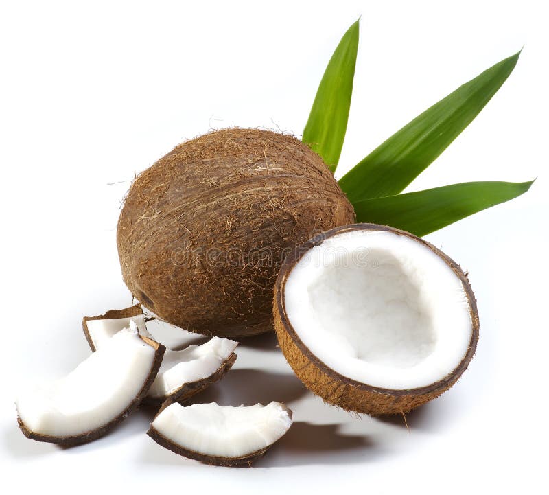 Kokosový ovocie izolované na bielom pozadí.