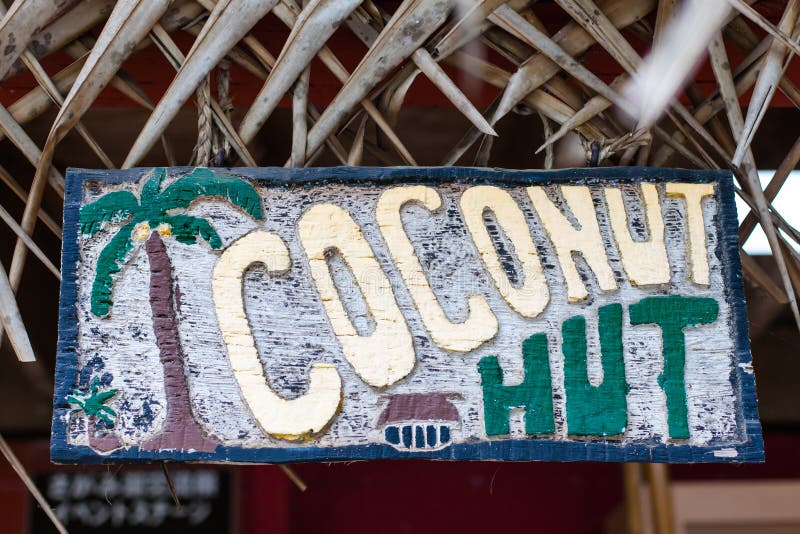 Coconut Hut Sign