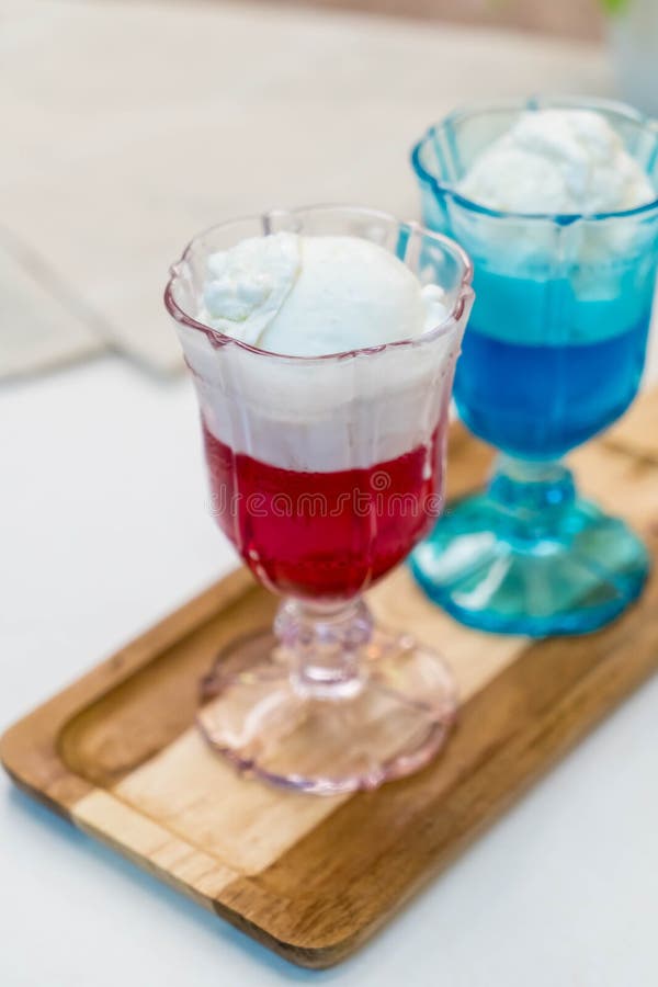 Coconut Icecream with Jelly Stock Image Image of background, dairy