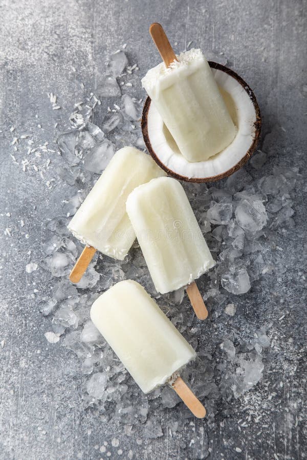 Coconut Ice Cream Popsicles Stock Image Image of food, lunch 175639873