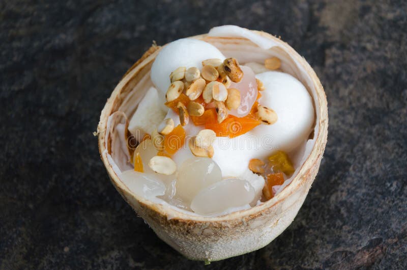 Coconut ice cream stock photography