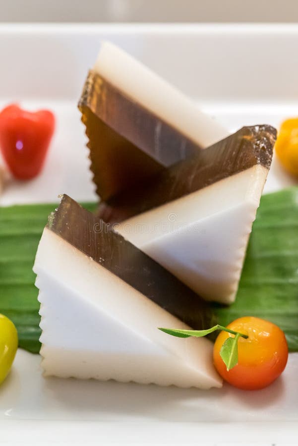 Coconut Jelly Dessert At Hong Kong Dim Sum Restaurant Stock Image
