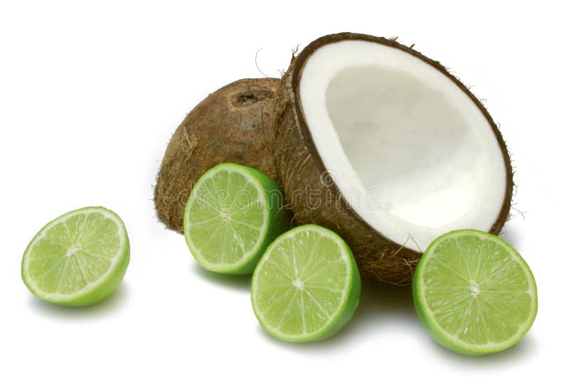 Nucă de cocos și var royalty free stock photo