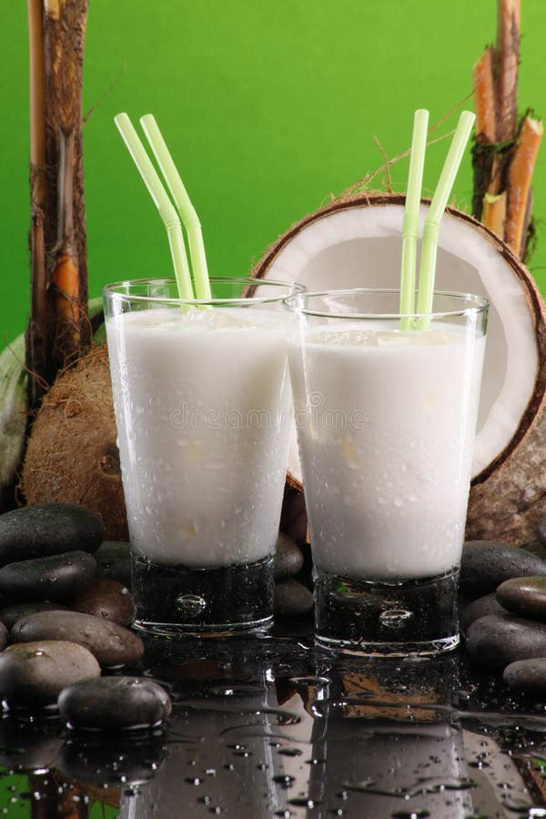 Coconut milk stock photo. Image of healthy, green, coco 10474550
