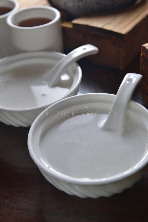 Coconut milk dessert soup stock photo. Image of spoon 113561928