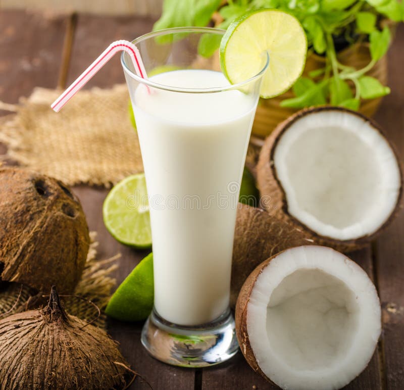 Coconut milk drink stock image. Image of freshness, object 64215377