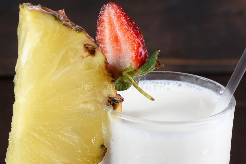 Coconut Milk Juice, Natural Fruit Drink. Alcoholic Stock Photo Image