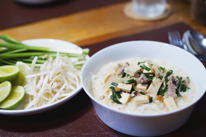 Coconut milk noodles stock photo. Image of gourmet, recipe 243739800