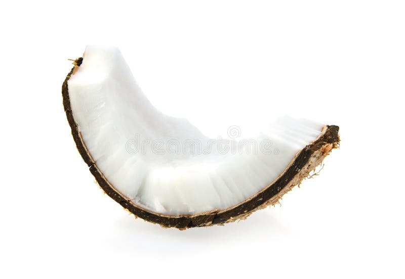 Coconut pieces stock image. Image of closeup, round 119549795