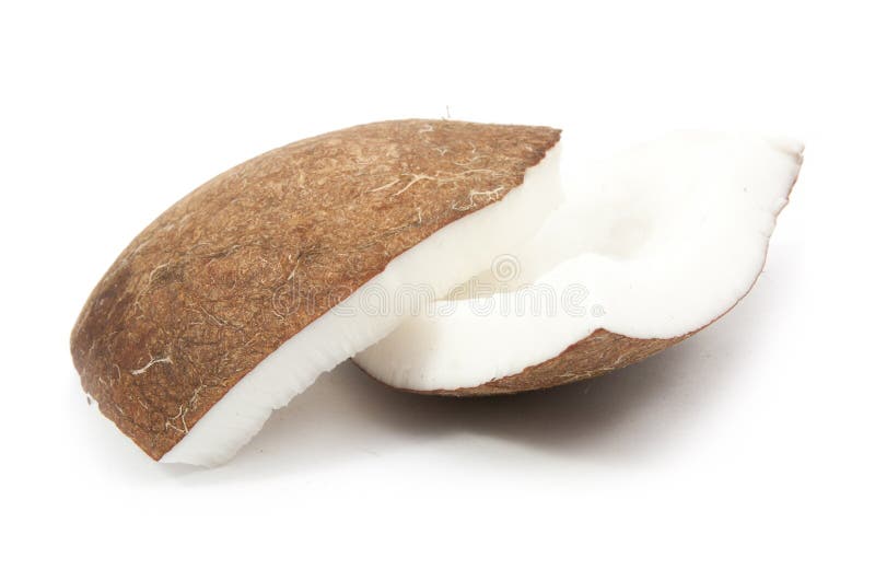 Coconut pieces isolated stock image. Image of diet, health 78849919