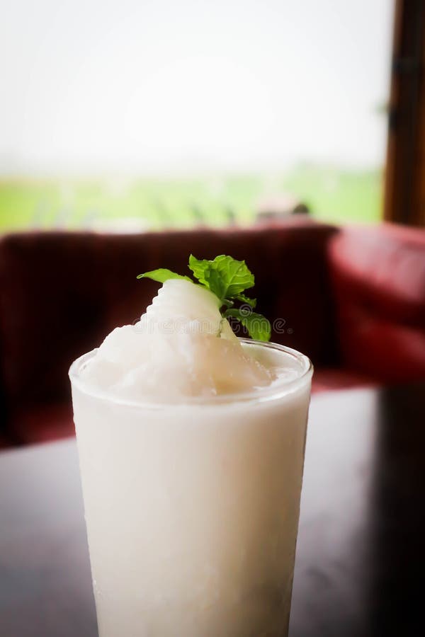 Coconut smoothie or coconut juice , coconut milk royalty free stock images