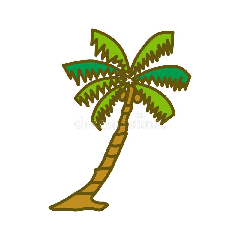 Coconut Tree Design Illustration Template Vector Stock Vector ...