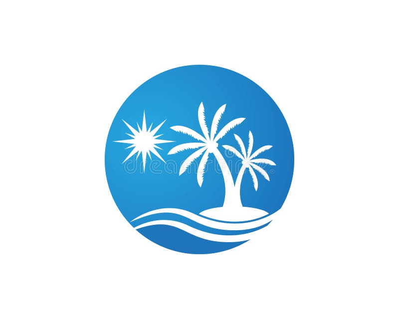 Coconut Tree Logo Design Template