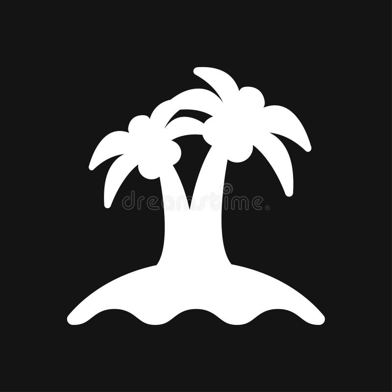 Coconut Trees Icon Vector Sign Symbol for Design Stock Vector