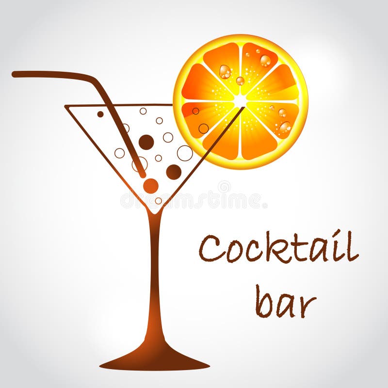 Coctailexponeringsglas stock illustrationer