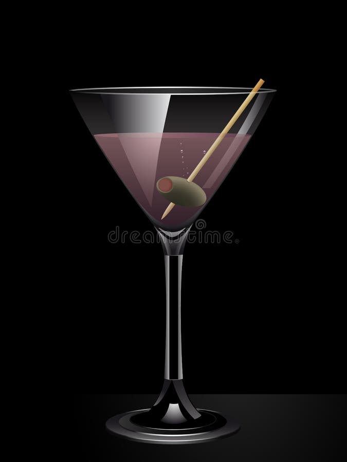 Coctel rosado de la ginebra libre illustration Coctel rosado de la ginebra libre illustration