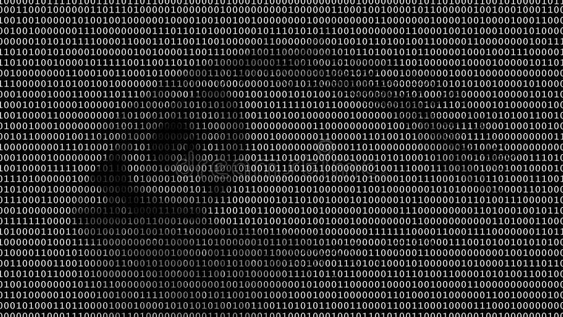 Cod binar digital de citire a ochilor royalty free illustration