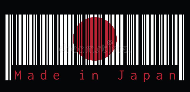Code Barres A Placé La Couleur Du Drapeau Du Japon La
