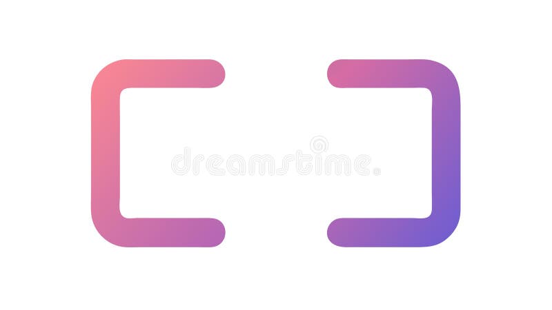 Code Brackets Icon Vector for Programming Structure, vector design Generative AI stock illustration