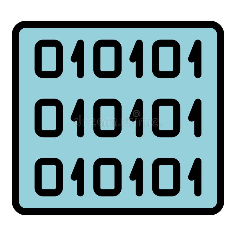 Code chat interface icon color outline vector vector illustration