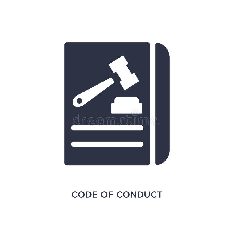 code of conduct icon on white background. Simple element illustration from gdpr concept vector illustration code of conduct icon on white background. Simple element illustration from gdpr concept vector illustration