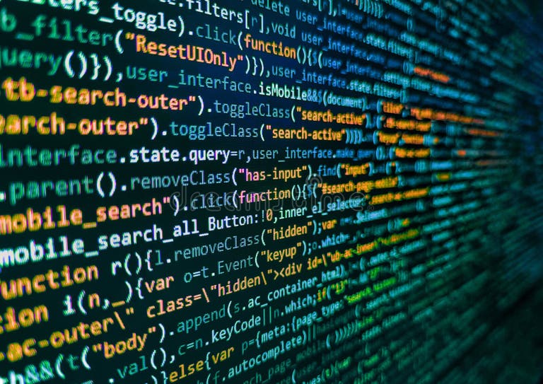 Code on Dark Background. Python Programming Developer Code. Programmer ...