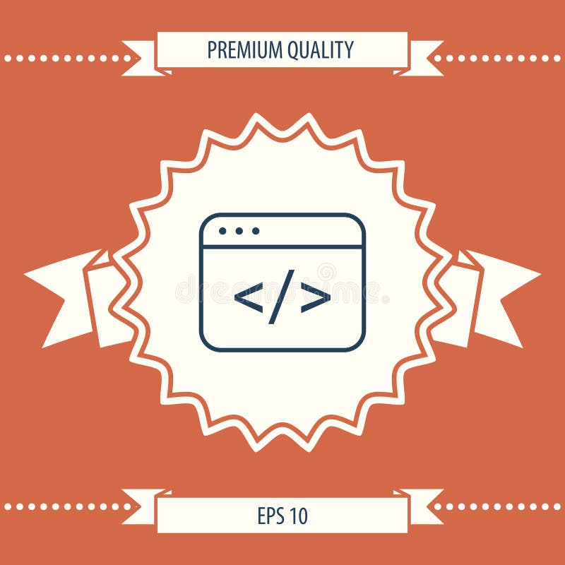 Code Editor Icon . Graphic Elements For Your Design Stock Vector