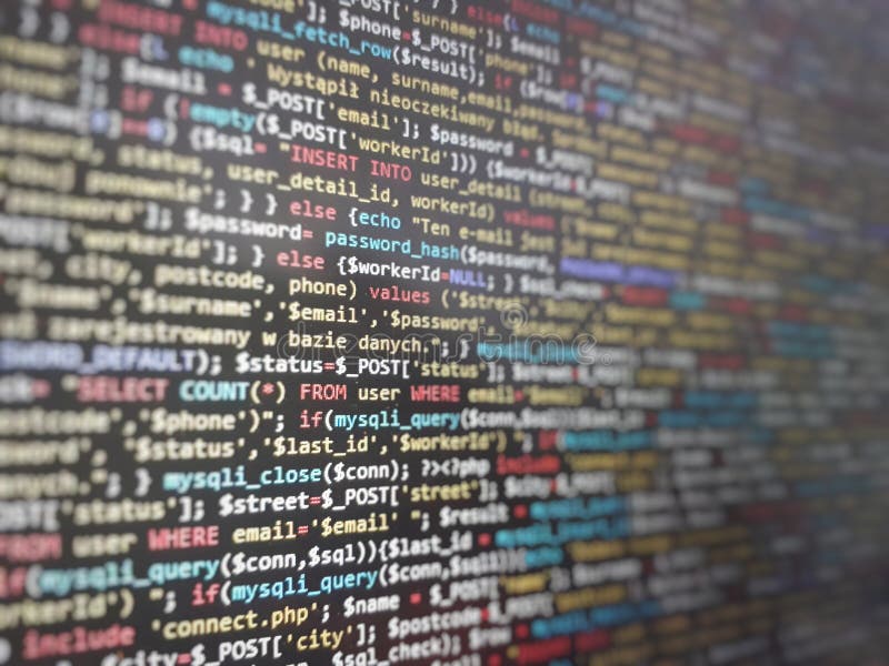 Code, HTML, php web programming source code. Abstract code background. Programming coding script java stock images, royalty-free photos and pictures