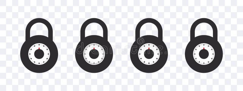Code Lock Icons. Vector Lock Icons on Transparent Background. Lock ...
