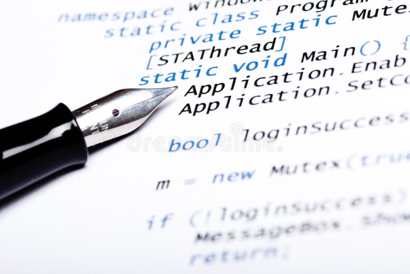 Code machine Csharp photos stock