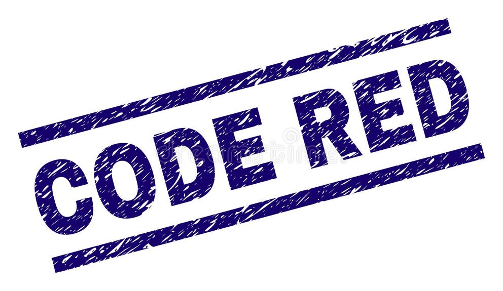 Scratched Textured CODE RED Stamp Seal Stock Vector - Illustration of ...