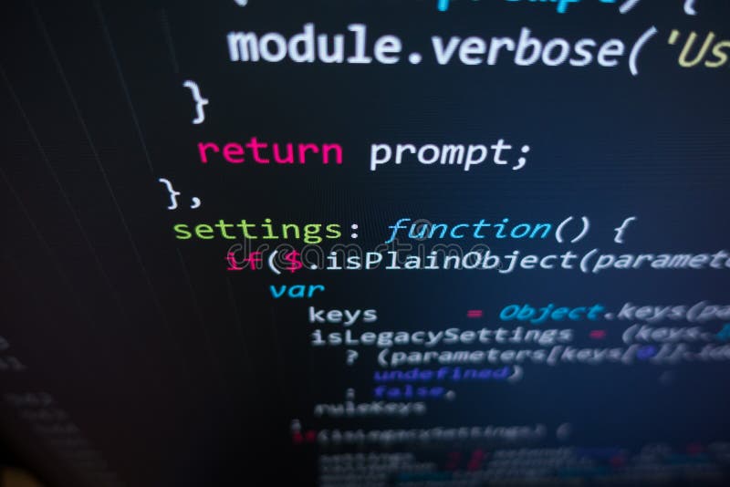 Code on screen stock photo. Image of source, programmer - 149856186