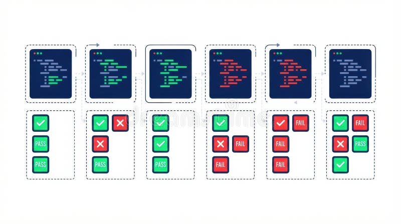 Developers review and test code modules, checking for errors in a computer programming environment. Testing code modules stock images, royalty-free photos and pictures