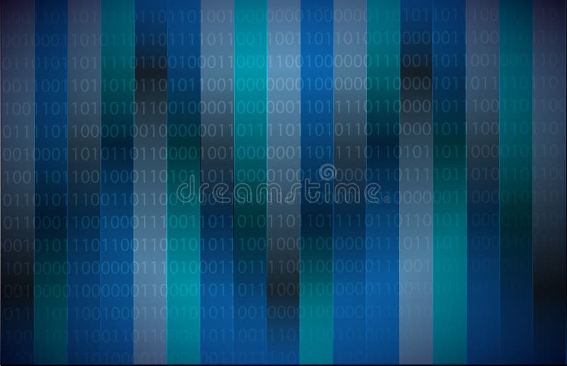 Codice binario blu scuro illustrazione di stock